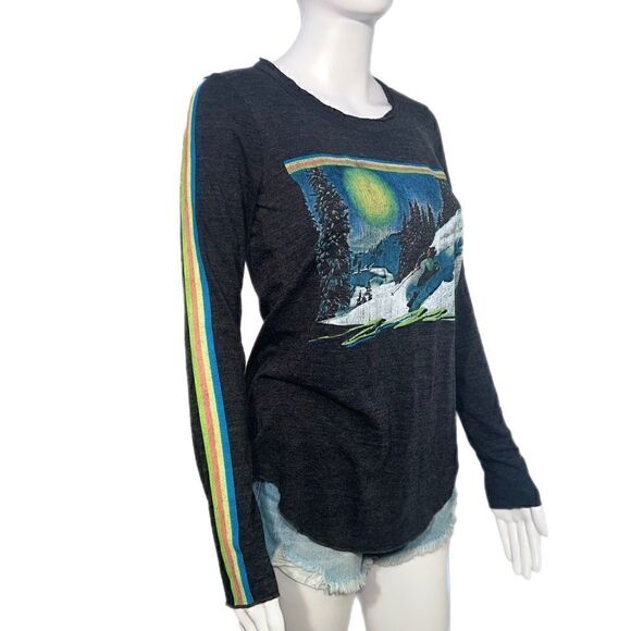 CHASER Retro Ski Graphic Long Sleeve Tee NWOT - Picture 5 of 11